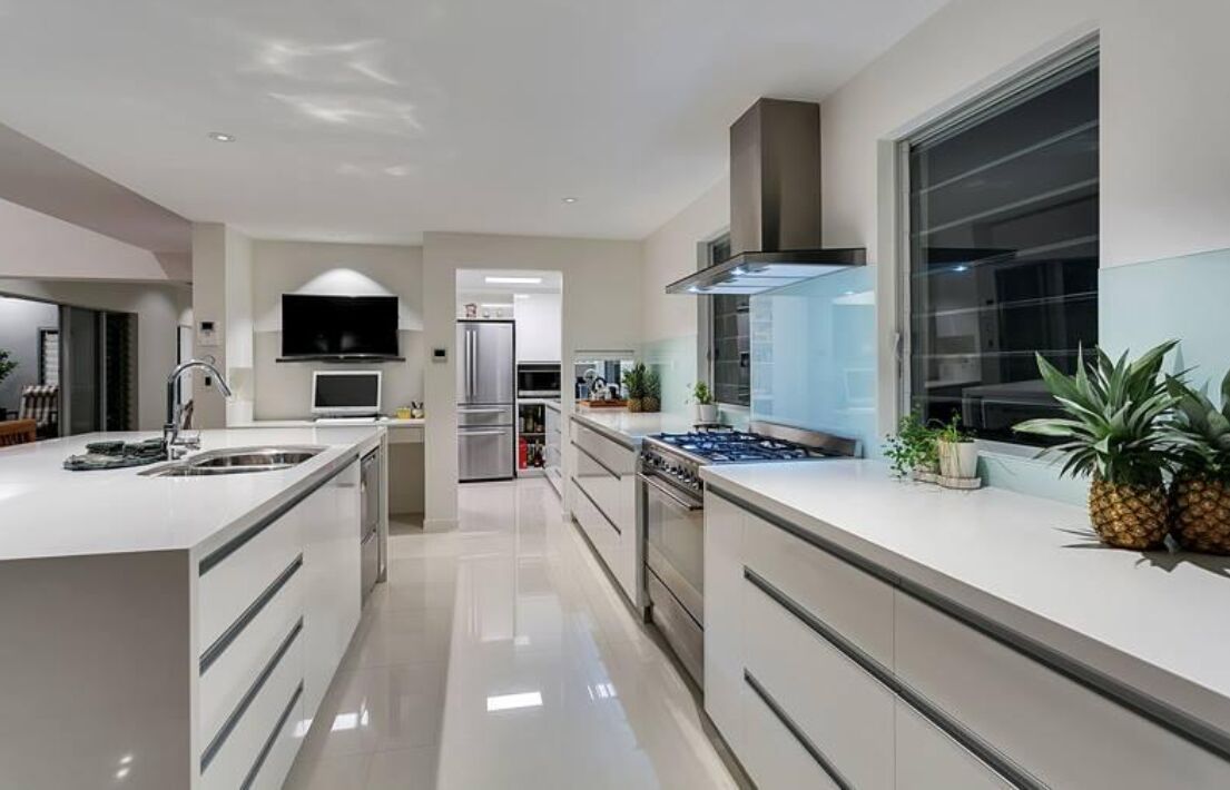 White Sheen Kitchen - Micale Cabinets Innisfail QLD